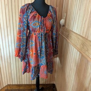 Bohemian Paisley Print Dress